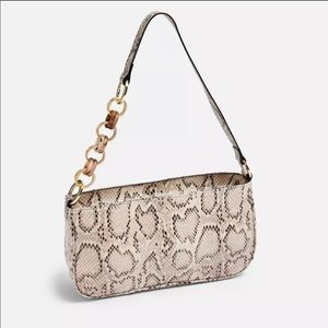 Topshop Faux Snakeskin Shoulder Bag